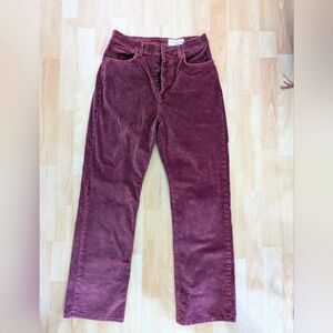 Imogene and Willie high rise cords size 29 burgundy